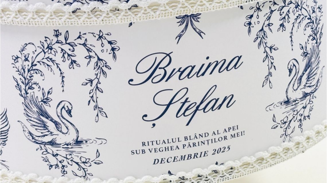 Set Prima Băiță cu nasii dupa botez Swan Lake Ritual Blând al apei pentru Băieți 41